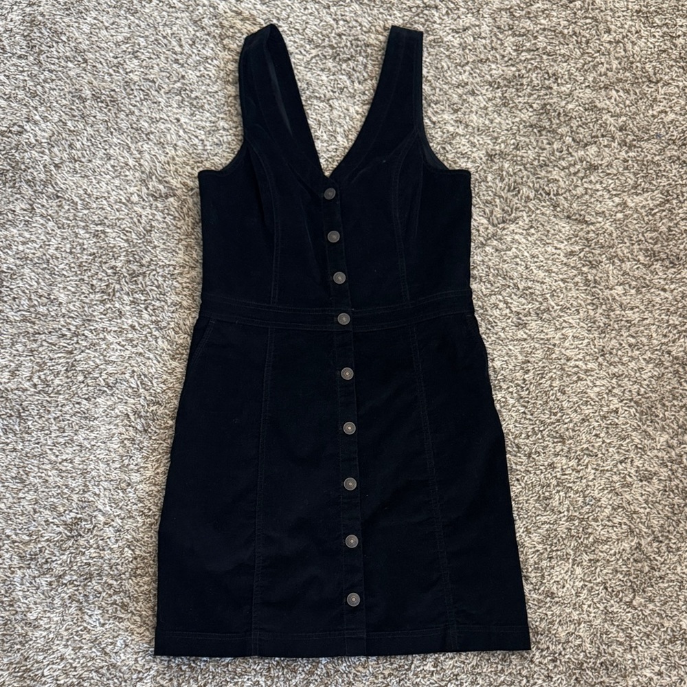 Abercrombie & Fitch corduroy v neck button down mini dress